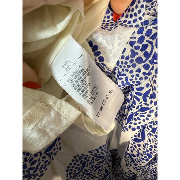 Fossil Blue & White Medallion Print Cotton Sundress | Size 2 - Picture 4 of 5